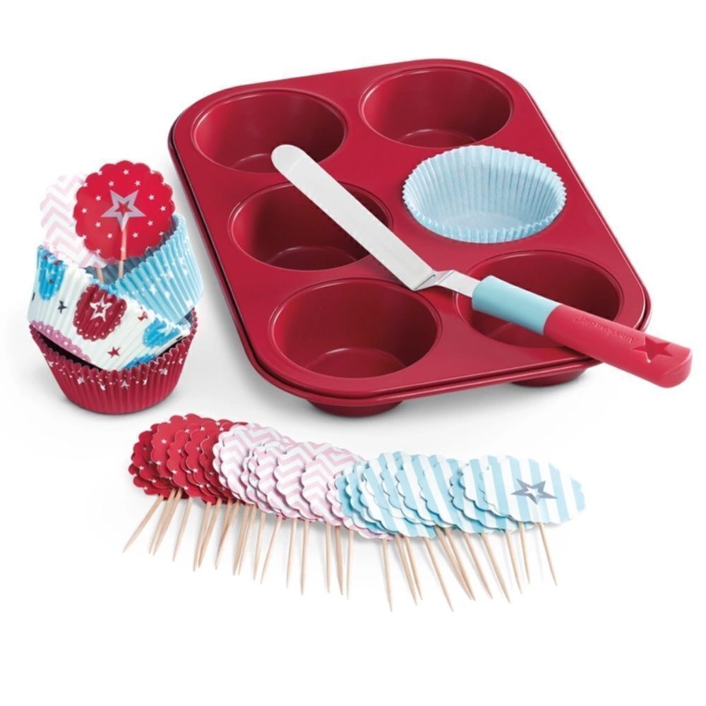 New Retired American Girl by Williams-Sonoma The Cupcake Set Baking